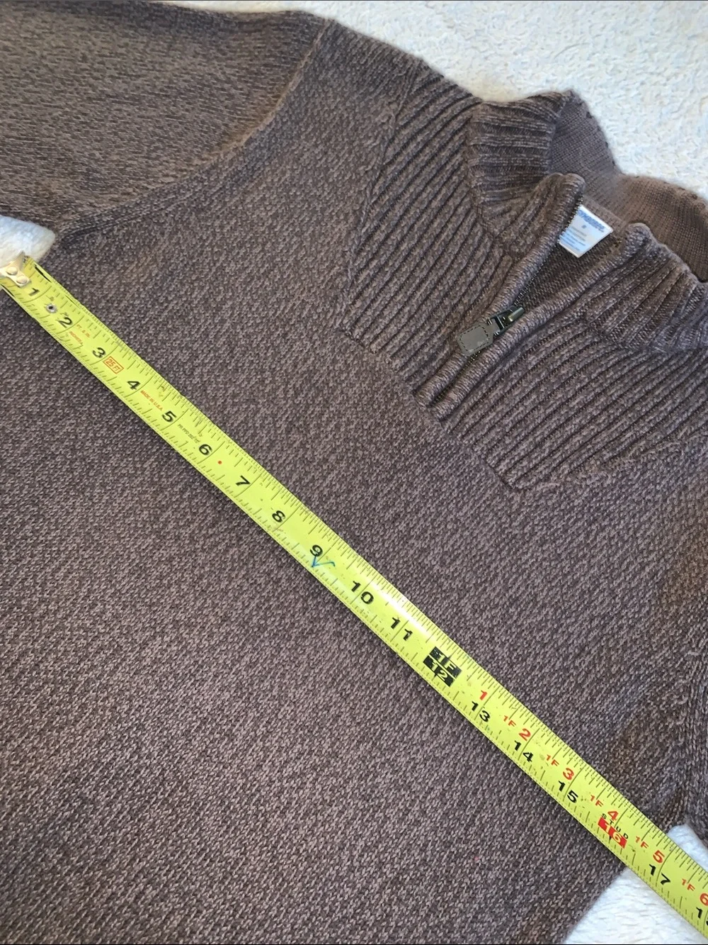 Gymboree Brown Quarter Zip Sweater 8 EUC Boys